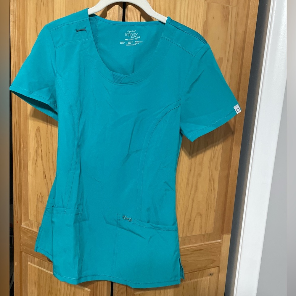 Infinity By Cherokee Round Neck Scrub Top With Certainty
